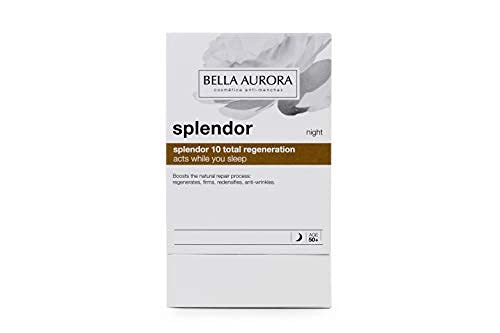 Bella Aurora Crema de Noche Mujer 50+ Años, 50 ml | Anti-Arrugas | Anti-Edad | Anti-Manchas | Tratamiento Facial Hidratante para Mujer | Pieles Maduras | Splendor 10