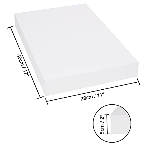 Belle Vous Bloques de Poliestireno Manualidades Rectangular (Pack de 3) 43 x 28 x 5 cm - Corchos Blancos Manualidades para Modelado, Proyectos Escolares, Esculturas, Arreglos Florales