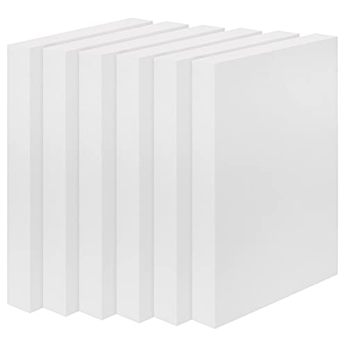 Belle Vous Bloques de Poliestireno Manualidades Rectangular (Pack de 6) 30 x 15 x 2,5 cm - Corchos Blancos Manualidades para Modelado, Proyectos Escolares, Esculturas, Arreglos Florales