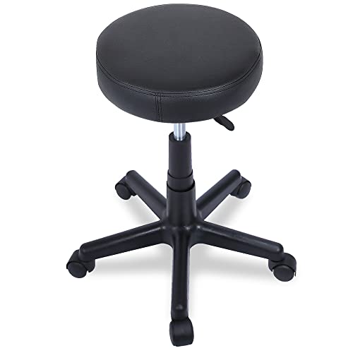 BELTOM Taburete ERGONÓMICO Regulable MANICURA PEDICURA Silla CASA Studio Tatuaje Masaje - Negro