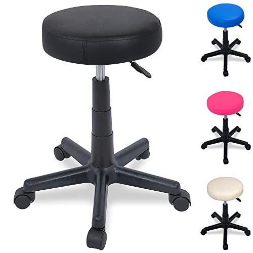 BELTOM Taburete ERGONÓMICO Regulable MANICURA PEDICURA Silla CASA Studio Tatuaje Masaje - Negro