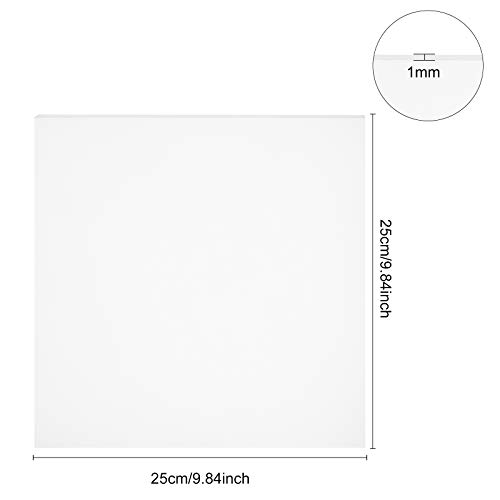 BENECREAT 2 PCS Placa de de Silicona Lámina de Silicona Blanca 250x250x1mm Tablero de Juntas Resistente a Altas Temperaturas, Utilizado para Hacer Juntas y Sellos