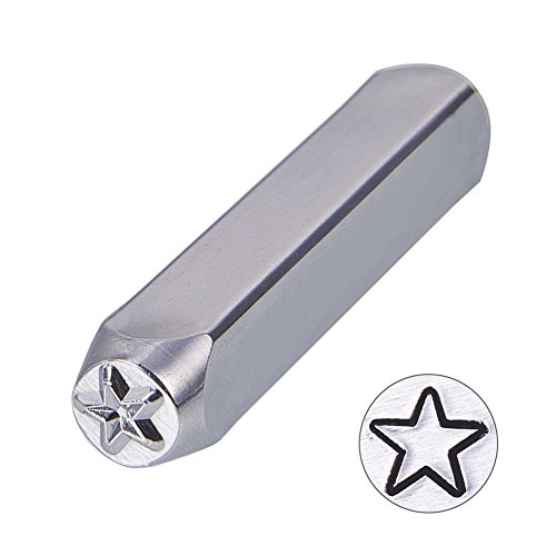 BENECREAT 6mm 1/4" Herramienta de Estampado de Dibujo,Sello de Metal Sellos de Perforado Puzones para Estampado de Patrones sobre Joyería,Metal, Madera y Cuero