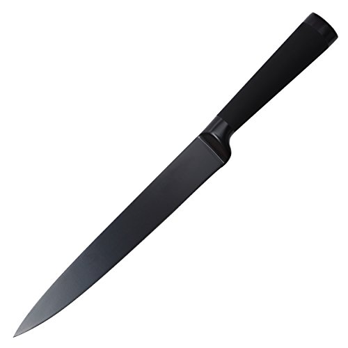 Bergner Black Blade Cuchillo Trinchador, Acero Inoxidable, Negro, Fileteador