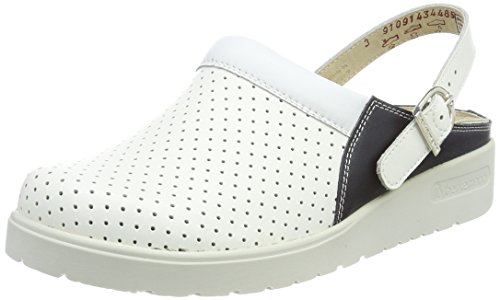 Berkemann Tec-Pro-brage, Zuecos de Trabajo Unisex Adulto, Blanco Weiß Ocean, 39.5 EU