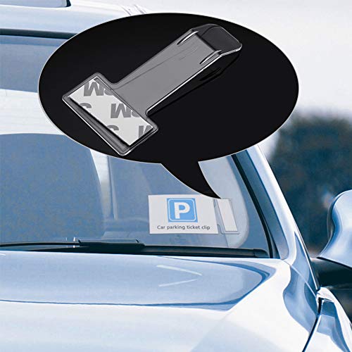 BESLIME Parabrisas Clip - Palo en boleto de estacionamiento,Transparente, Soporte para Parabrisas, Soporte para Billetes de Aparcamiento, Tarjeta de Aparcamiento,10pcs