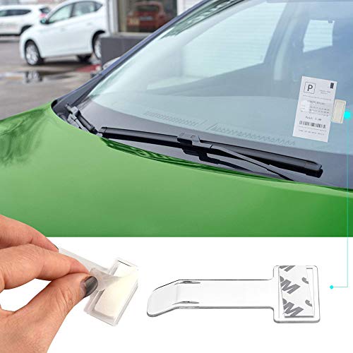 BESLIME Parabrisas Clip - Palo en boleto de estacionamiento,Transparente, Soporte para Parabrisas, Soporte para Billetes de Aparcamiento, Tarjeta de Aparcamiento,10pcs