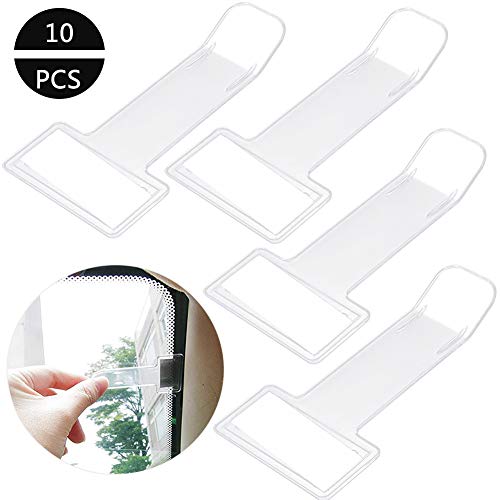 BESLIME Parabrisas Clip - Palo en boleto de estacionamiento,Transparente, Soporte para Parabrisas, Soporte para Billetes de Aparcamiento, Tarjeta de Aparcamiento,10pcs