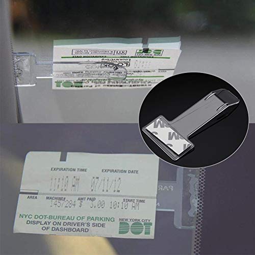 BESLIME Parabrisas Clip - Palo en boleto de estacionamiento,Transparente, Soporte para Parabrisas, Soporte para Billetes de Aparcamiento, Tarjeta de Aparcamiento,10pcs