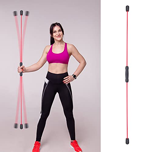 BESPORTBLE Barra de Ejercicio Hombro Rehabilitación Entrenamiento Fitness Equipo Entrenamiento Total Bar de Alta Frecuencia Vibrador Barra Músculo Entrenador Rojo