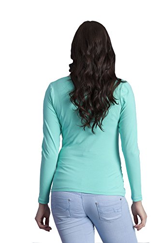 Best Mom Ever - Camiseta Divertido Estampada de Manga Larga Premamá para Mujer Embarazo Lactancia T-Shirt (Turquesa, Small)