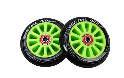 Bestial Wolf Pilot XX2 Pack Dos Ruedas Originales Diámetro 100 mm para Scooter Freestyle Verde