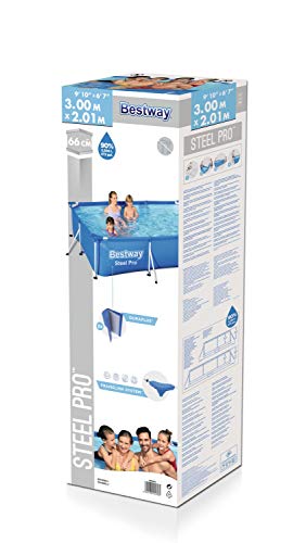 Bestway 56404-19 Infantil Bestway Deluxe Splash Frame Pool Piscina Desmontable Tubular, 300 x 201 x 66 cm