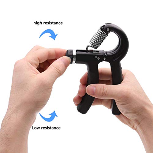 BETOY 3 pcs Fortalecedor de Agarre Manual + Ajustable Hand Grip Kit, Hand Gripper, Fortalecedor Apretón de Mano,Ejercitador de Dedos para rápidamente Creciente muñeca antebrazo y Dedo Fuerza