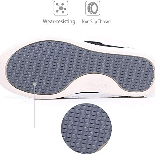 B/H Calzado OrtopéDico Ajustable para Artritis,Anciana Madre papá Zapatos Zapatos diabéticos-Terciopelo Negro Plus_38,Zapatillas DiabéTicas Ajustables