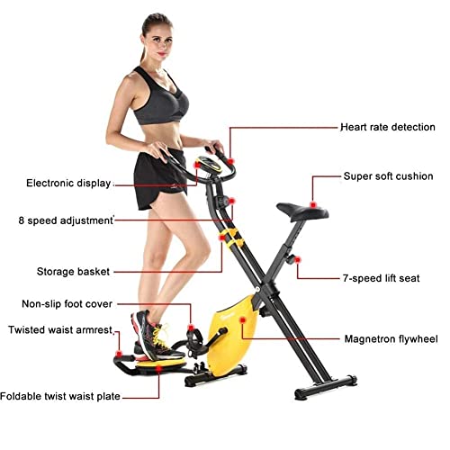 Bicicleta de giro para interiores Bicicleta de ciclismo para interiores Bicicletas de ejercicio estacionarias, Bicicleta de giro Resistencia ajustable con monitor LCD, Ejercicio en casa Entrenamiento