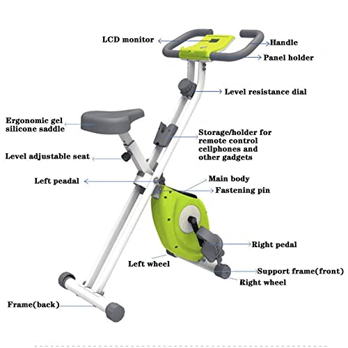 Bicicleta de spinning para interiores Bicicleta de ciclismo para interiores con soporte para tableta, Bicicleta estática de resistencia ajustable, Cojín de asiento cómodo, Estable para entrenamiento c