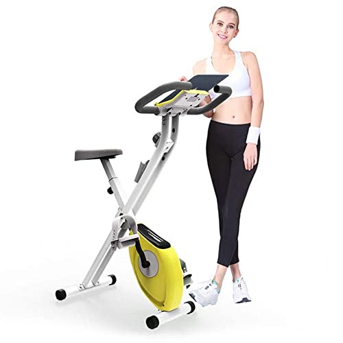 Bicicleta de spinning para interiores Bicicleta de ciclismo para interiores con soporte para tableta, Bicicleta estática de resistencia ajustable, Cojín de asiento cómodo, Estable para entrenamiento c