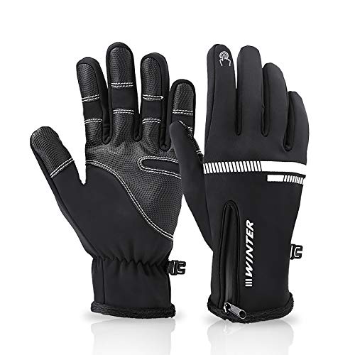 BIKETAFUWY Guantes de esquí para hombre y mujer, guantes de invierno para pantalla táctil, cálidos, resistentes al viento, impermeables, para ciclismo, equitación, correr, esquí