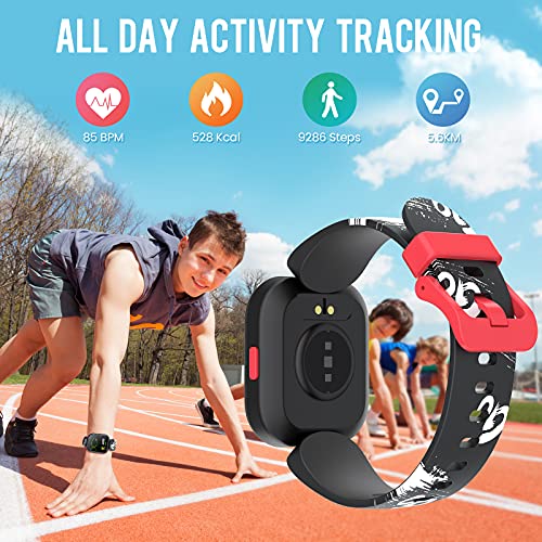 BILIFIT Reloj Inteligente Niño, 1.4" Smartwatch Niños Impermeable IP68, Pulsera Actividad Niño con 19 Modos de Deporte, Pulsómetro, Monitor de Sueño, Podómetro, Regalo para Niños de 6-14 Años