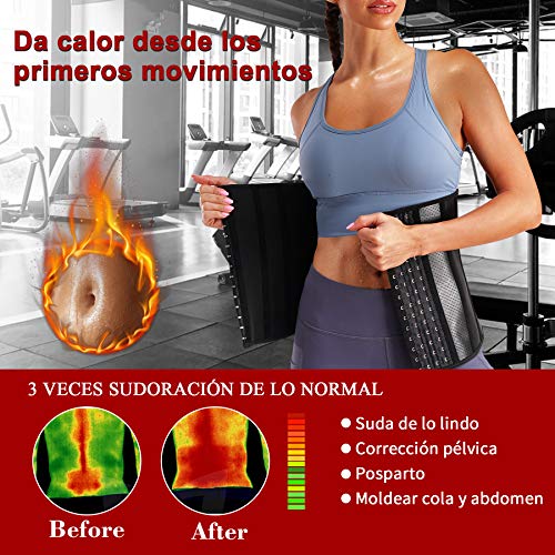 Bingrong Faja Deportiva Neopreno Mujer Entrenador de Cintura Faja Reductora Corset Rreductor Mujer Fitness Waist Trainer Belt Cinturon de Sudoracion