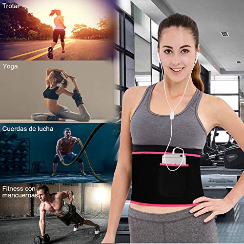 Bioasis Faja Reductora Adelgazante Waist Trimmer Belt Cinturón de Sudoración Neopreno, Cintura para Sudar de Fitness, Acelera la Pérdida de Peso, Quema Grasa, Efecto Sauna, Mujer