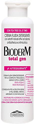 Bioderm Total Gen - Crema Limpiadora Hidratante, Emoliente y Refrescante - Sin Aclarado para la Higiene Diaria Corporal Sin Agua - Indicada para el Aseo de Personas Encamadas - 250 ml