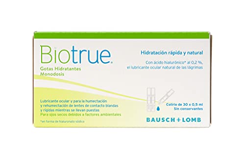 Biotrue® Gotas hidratantes - Refresca y calma los ojos secos - Monodosis 30 Unidades 0,5 ml