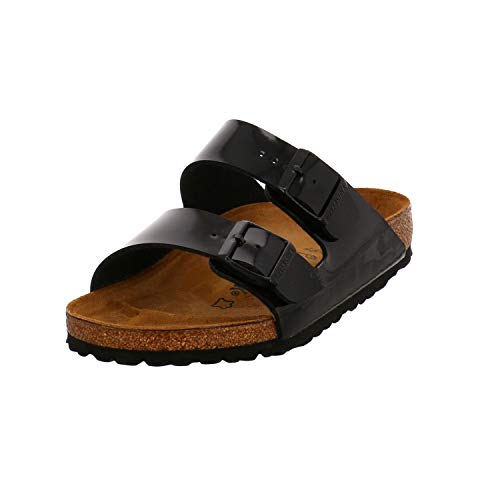 Birkenstock Schuhe Arizona Birko-Flor Lack Normal Patent Black (1005291) 42 Schwarz