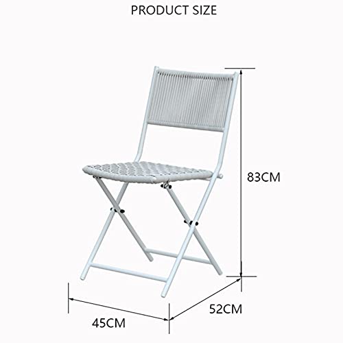 Bistro Set mesa y sillas de patio, Juego de bistró de muebles de jardín de ratán PE Juego de café al aire libre del patio, 2 sillas plegables de tejido de mimbre y 1 mesa, Fácil de plegar