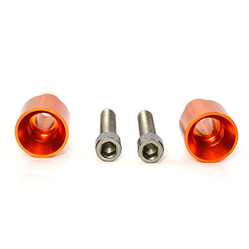 BJ Global piezas de motocicleta KTM, naranja, Protector de caída y protector basculante para marco de horquilla de rueda trasera, para KTM Duke 125/200/390