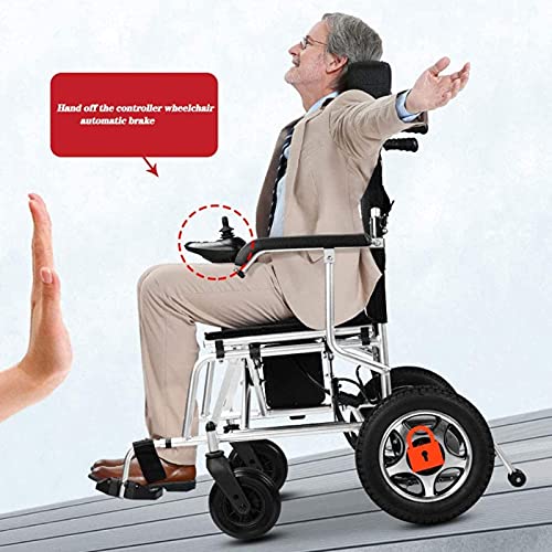 BJH Silla de Ruedas eléctrica Plegable, para discapacitados, Carrito Plegable, Scooter para discapacitados, Capacidad de acción compensatoria, Silla eléctrica, Viaje fácil