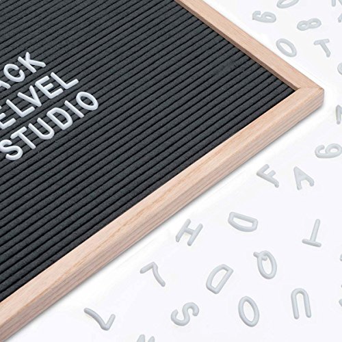 Black Velvet Studio Tablero Letras Word, Madera y Fieltro, Color Natural y Gris, Rectangular,149 Letras, 50x40x3 cm.