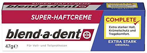 blend-a-dent super Crema adhesiva extra fuerte, Paquete de 3 (3 x 47 g)