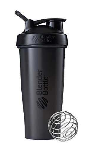 BlenderBottle Classic Loop - Botella Mezcladora de Batidos de proteínas con batidor Blenderball, Negro, 820ml