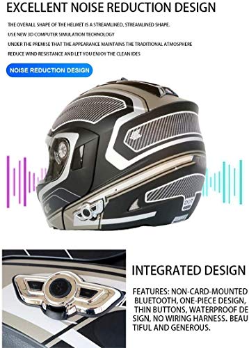 Bluetooth de la motocicleta Casco, de tipo modular de doble volteo visera del casco completo, el DOT certificado Casco, incorporado en MP3 FM Broadcast Integrado de intercomunicación Sistema de comuni