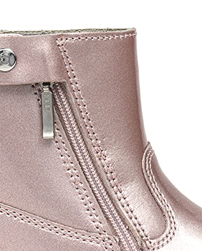 Bobux I-Walk Paddington Winter Boots_Caminantes - Una Bota de Piel, Forro de Lana Merino, Membrana Interna Impermeable al Agua, Suela Flexible y Resistente, Cierre Cremallera (Rose Gold, 25)