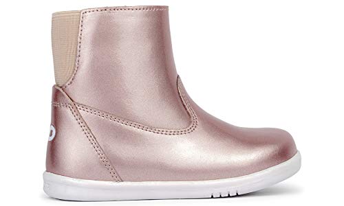 Bobux I-Walk Paddington Winter Boots_Caminantes - Una Bota de Piel, Forro de Lana Merino, Membrana Interna Impermeable al Agua, Suela Flexible y Resistente, Cierre Cremallera (Rose Gold, 25)