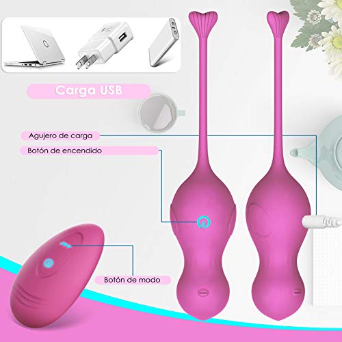 Bolas Chinas Suelo Pelvico de la Salud, 4 en 1 Bolas Chinas para Fortalecer el Musculo Pélvico, para principiantes y avanzados Ejercicio de Kegel Control de la vejiga Músculo pélvico, Púrpura