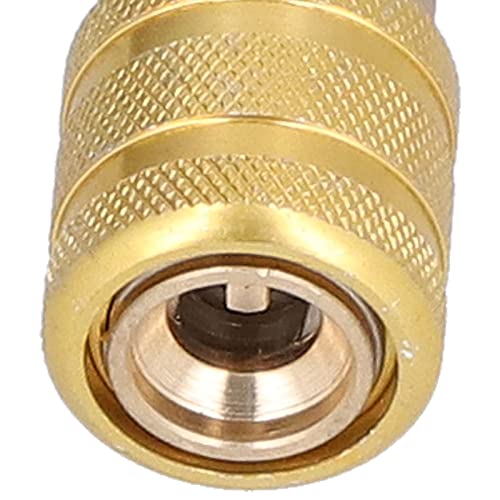 BOLORAMO Conector de Bomba de Aire, Mandril de neumático de 6,5 mm Material de Cobre Resistente y Duradero Tamaño Compacto con válvula de neumático Estadounidense para medir la presión de inflado