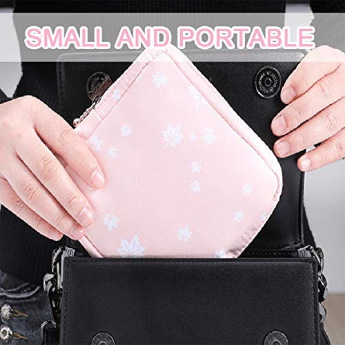 Bolsa de almacenamiento para servilletas sanitarias, bolsa de almacenamiento con cremallera de 12,7 x 12,7 cm, bolsa de primer período para niñas/mujeres/señoras (cacto rosa)