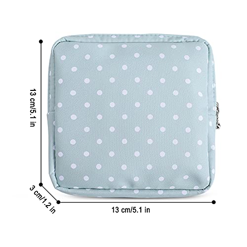 Bolsa de almacenamiento para servilletas sanitarias, bolsa de almacenamiento con cremallera de 12,7 x 12,7 cm, bolsa de primer período para niñas/mujeres/señoras (cacto rosa)