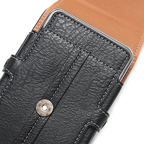 Bolsas de Cuero con Clip de Cinturón, Moon mood 6.3" Negro Funda de Piel Funda para Cinturón Clip Cinturón Caso Hombre Cartera Carcasa Case Protectora Pouch Bag para Teléfono Móvil iPhone XS Max