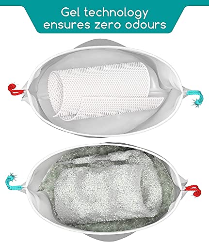 Bolsas Vomito con Almohadillas Superabsorbentes + Toallas de Limpieza [Paquete de 22]–Para Barcos o Aviones by Medi Grade-Convierten Vómito en Gel Capacidad hasta 1000ml–No Gotea – Bolsas Desechables