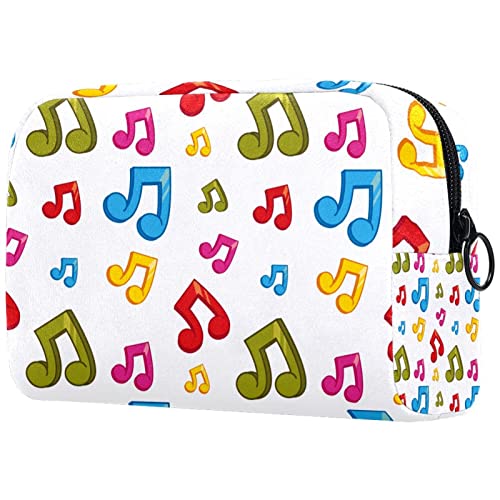 Bolso cosmético colorido del tema de las notas de la música para las mujeres, bolso espacioso adorable del retrete del viaje de