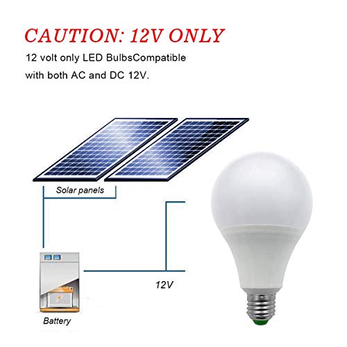 Bombilla LED E27 A50 GLS ES, 3 W (30 W), 12 V de bajo voltaje, ideal para iluminación solar fuera de la rejilla, iluminación de interior de barco, caravana, blanco frío 6000 K, paquete de 3