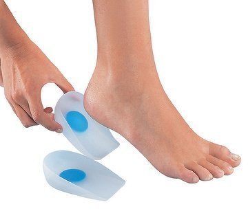 BOOLAVARD par de tacones de Gel de silicona en 100% silicona de grado médico hueso del talón medio, Plantar espina para aparatos ortopédicos