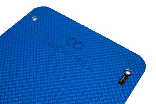 Bootymats - Colchoneta Fitness Multifunción para Todo Tipo de Entrenamiento: Fitness, Pilates, Abdominales, Estiramientos. Medidas: 160 x 60 cm. Grosor: 9 mm. Azul