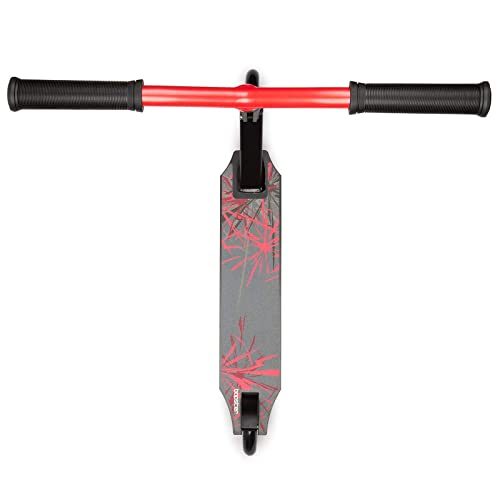 Bopster Patinete para Trucos y Saltos Freestyle Giro 360 Grados Ligero Manillar Ancho Deck Deportivo - Rojo