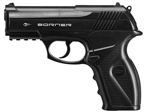 Borner C11 | Pack Pistola de balines (perdigones Bolas de Acero BB's). Arma de Aire comprimido CO2 Calibre 4,5mm [3 julios]